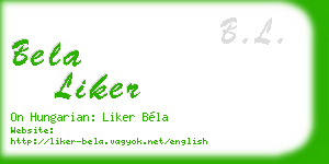 bela liker business card